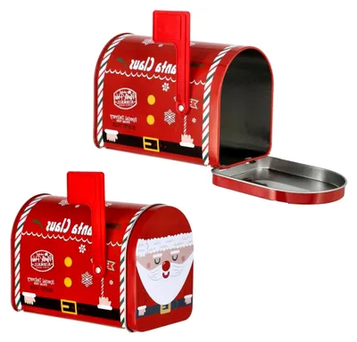 Produktbild von Weihnachtsgeschenkdose, Briefkasten mit Weihnachtsmann - Geschenkbox für Geldgeschenke, Wichtelgeschenk, Nikolaus