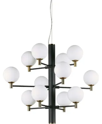 Image de Ideal Lux Suspension Copernico 12-flg. noir 197319
