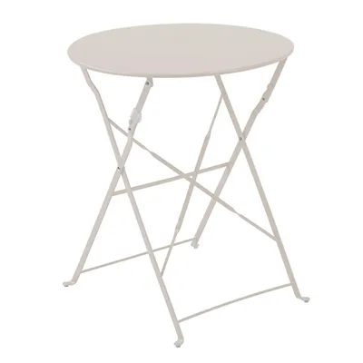 Immagine prodotto di Tavolo pieghevole in acciaio beige chiaro - Oviala Annecy