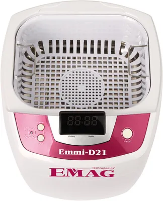 Image de Emag Nettoyeur à ultrasons avec chauffage 2 l (LxlxP) 160 x 90 x 50 mm Puissance absorbée (max.) 80 W Matériau du boîtier plastique