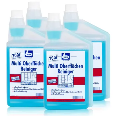 Produktbild von Dr. Becher Multi Oberflächen Reiniger 1 Liter - kraftvolle Wirkung (4er Pack)