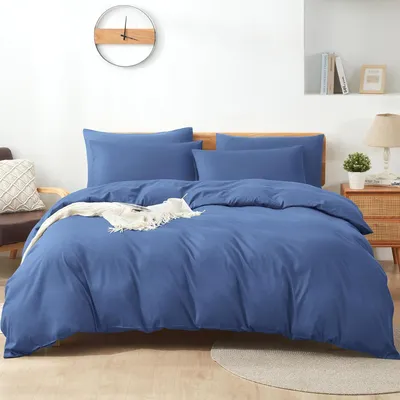 Produktbild von s Bettwäsche-Set aus 100% Baumwolle, 220x240 cm - Atmungsaktive Bettwäsche mit 2 Kissenbezügen