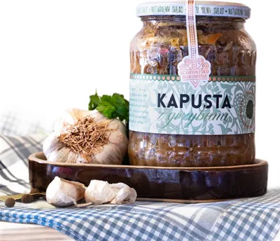 Zdjęcie produktu dla Kapusta z grzybami 600g - Schronisko Bukowina