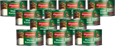 Produktbild von 12er-Pack DIAMOND geschälte Wasserkastanien in Scheiben 227g / 140g Abtropfgewicht