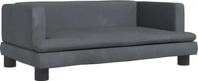 Produktbild von vidaXL Hundebett Dunkelgrau 80x45x30 cm Samt