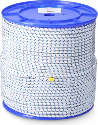Produktbild von Elastisches Band aus Polyester Weiß/Blau 8 mm x 200 m