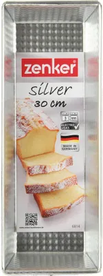 Immagine prodotto di Zenker Silver Königskuchenform, Kastenform, Kuchen Form, Backform, Kuchenform, Weißblech Verzinnt, Silber, L 30 cm, 6814