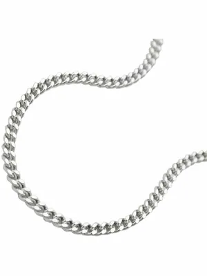 Produktbild von Kette 1,7mm Flachpanzerkette 2x diamantiert Silber 925 60cm silber 1,7mm