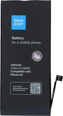 Produktbild von AKKU passend für iPhone 8 Plus 2691 mAh Blue Star HQ