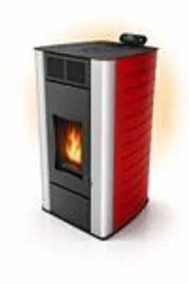 Produktbild von NEMAXX® P18 wasserführender Pelletofen 18 kW, A+ – bis 300 m³, Wasser 12,5 kW, 40 kg Tank, bis 18 Std. – BAFA-förderfähig, Wi-Fi-ready – Rot