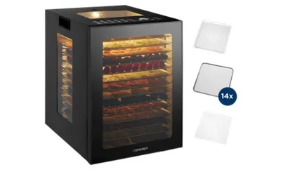 Produktbild von Konzept Dörrgerät SO5000 Edelstahl 850W 14 Trocknungsschalen digitaler Timer 45,5x33x39,8 cm