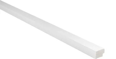 Produktbild von HEXIM Lamellenwand HDPS Polystyrol - Lamellen Wandverkleidung Akustikpaneele Wandpaneele Holz Imitat - (1 Abschlussleiste - weiß) Holzwandverkleidungen