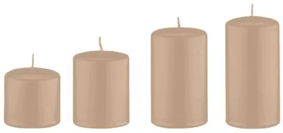 Produktbild von 4er Kerzen Adventset abgestuft Portobello Nougat Ø 50 mm (Höhen 60, 80, 100 und 120 mm)