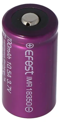 Produktbild von Efest Purple IMR18350 - 700mAh 3,7V Li-Ion-Akku (Pluspol erhöht)
