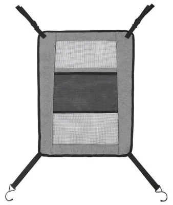 Zdjęcie produktu dla Siatka ochronna do samochodu, 57x45 cm, idealna do oddzielania przedniego siedzenia w samochodach SUV i ciężarówkach, z torbą do przechowywania