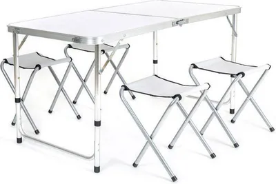 Image de HAPPY GREEN Set de pique-nique de jardin BILBAO 1 table + 4 chaises