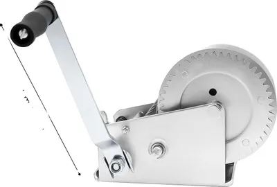 Produktbild von Handwinde, 1500 kg Tragfähigkeit, 10 m Drahtseil, WEISS