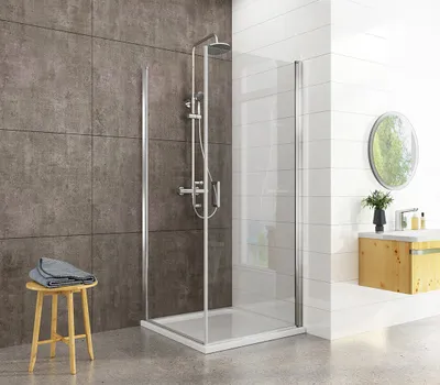 Zdjęcie produktu dla Heilmetz kabina prysznicowa 80x80x195cm drzwi skrzydłowe narożna kabina prysznicowa 6mm szkło bezpieczne z nanopowłoką (dwoje drzwi)