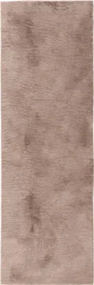 Produktbild von benuta Teppich Wohnzimmer Furry Taupe 70x200 cm Fellteppich Wohnzimmerteppich Läufer Rutschfest Waschbar Hochflor Flauschig Plüsch Shaggy Weich