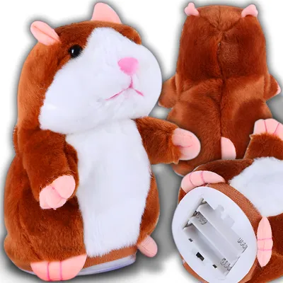 Produktbild von Sprechende Plüschtier Hamster Wiederholt Elektronische Haustiere Spielzeug für Baby Kinder wiederholt-Funktion Talking plüschhamster Geschenke Retoo