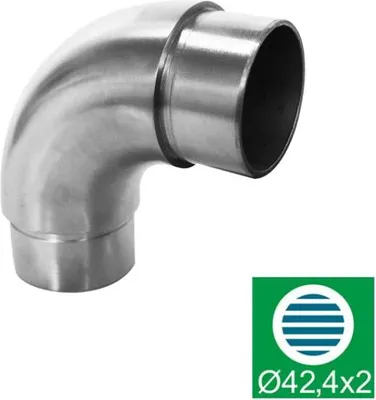 Produktbild von Rundbogen 90° Edelstahl 42.4x2mm V2A Han