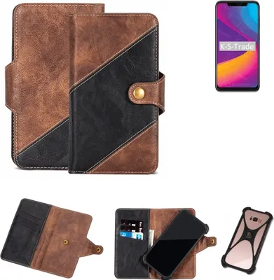 Produktbild von K-S-Trade Handy Hülle Schutz Hülle Schutzhülle Bookstyle Case kompatibel mit Panasonic Eluga X1 Handy Cover Hülle Schutztasche 1x