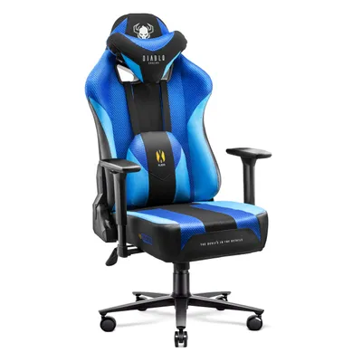 Obrázok produktu pre Diablo X-Player Herné kreslo Kancelárske kreslo Látka 3D podrúčky Ergonomický dizajn Krčný/bederný vankúš Frost black/ čierne King Size XL