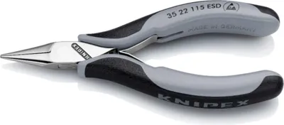 Produktbild von Knipex KP-3522115ESD, 1,1 cm, 2,25 cm, 7 mm, Chrom-Vanadium-Stahl, Kunststoff, Schwarz, Grau