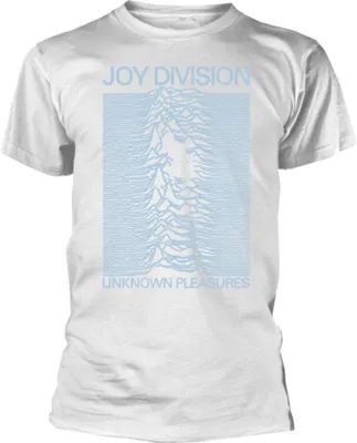 Produktbild von Joy Division Unknown Pleasures Blue on White T-Shirt mit kurzen Ärmeln White L