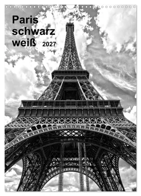 Produktbild von Paris schwarz weiß 2027 (Wandkalender 2027 DIN A3 hoch), CALVENDO Monatskalender