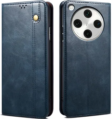 Produktbild von Hülle für Oppo Find X8S Leder Brieftasche Schutzhülle mit Standfunktion Blau