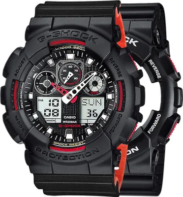 Image de Zegarek Casio G-Shock SET GA-100-1A4ER + BEZEL 10358741 + PASEK 10577142 20BAR