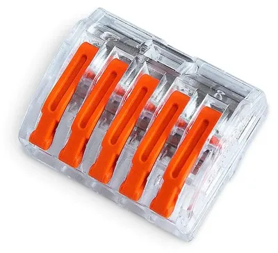 Image de PC625 Borne de Connexion Rapide Universelle 5X 0.2-4.0 Transparent / Orange