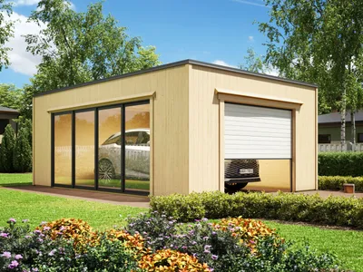 Produktbild von Fjordholz Holzgarage Modell Q-Bic 34 B