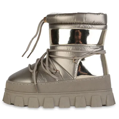Produktbild von VAN HILL Damen Warm Gefütterte Winter Boots Stiefeletten Bequem Schuhe 841395, Farbe: Gold, Größe: 39