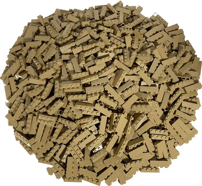A pile of tan LEGO bricks.