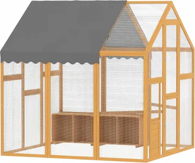Zdjęcie produktu dla Kurnik z wybiegami, 3,07 m², wodoodporna pokrywa, 6–8 kur
