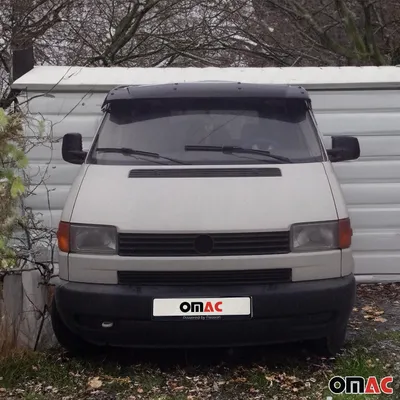 Produktbild von Omtec Außen-Sonnenblende Acryl Schwarz für VW Transporter T4 1990-2003 – Sonnenschutz, reduziert Windgeräusche, stilvolle Aufwertung, Bohrpunkte nicht sichtbar