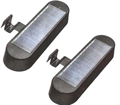 Produktbild von HI 70385 LED Solar Dachrinnenleuchte Dachrinnen Leuchte 2er Set schwarz