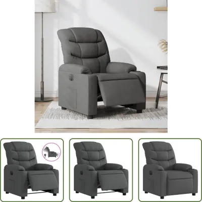 Produktbild von The Living Store Relaxsessel Elektrisch Dunkelgrau Stoff