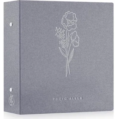 Productafbeelding van Fotoalbum, inzetalbum, grijs, linnen, 11,5 x 15 cm, geschikt voor 600 foto's