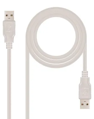 Productafbeelding van USB 2.0-kabel NANOCABLE 10.01.0303, beige (2 meter)
