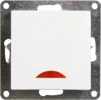 Produktbild von Schalter McPower ''Flair'', 250V/10A, UP, weiß mit Kontroll-Leuchte