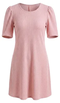 Produktbild von Damen Kleid mit Puffärmeln, Minilänge, rosa, Größe M