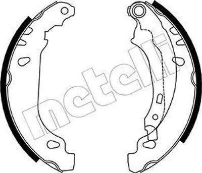 Produktbild von METELLI Bremsbackensatz Trommelbremse Hinten passend für PEUGEOT 206 Schrägheck (2A/C) 180,0mm 53-0328