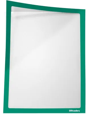Produktbild von Infotasche ADMA selbsthaftend/magnetisch A4 BxH 225x312mm grün VE=5 Stück
