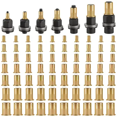 Image de Jeu de pinces à riveter aveugles comprenant 77 pièces, pour outils et rivets aveugles