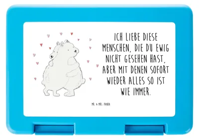 Produktbild von Mr. & Mrs. Panda Bento Box Eisbär Umarmen - Weiß - Geschenk, Lunchbox, Brotzeitdose, Vesperbox, Bentobox, Tiere, Frühstücksbox, Snackbox
