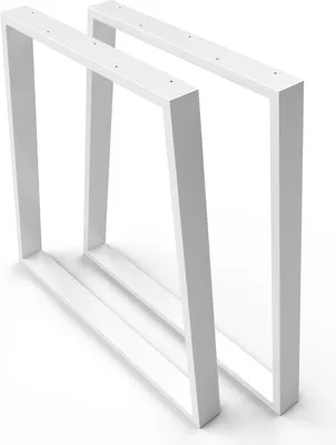 Produktbild von 1xPaar sossai® Tischkufen in Weiß 50x70cm Tischgestell Tischbeine Tischuntergestell TKG6 Rahmen