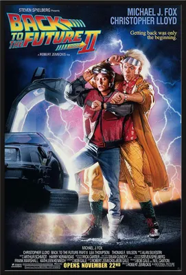 Produktbild von Back To The Future 2 - Movie - Film Poster Plakat Druck - Größe 61x91,5 cm Kunststoff-Rahmen schwarz